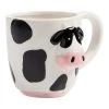 World Market Black And White Cow Figural Ceramic Mug