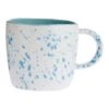 World Market Aqua Splatter Hand Painted Ceramic Mug