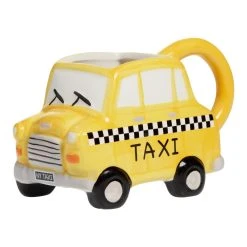 World Market Yellow Taxi Figural Ceramic Mug