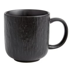 World Market Stella Matte Black Textured Ceramic Mug