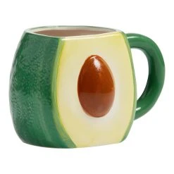 World Market Green Avocado Figural Ceramic Mug