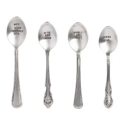 World Market Hand Stamped Coffee Spoons Set Of 4