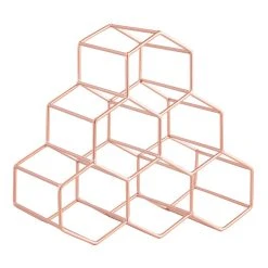 World Market Copper Hexagon 6 Bottle Wine Rack