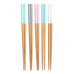World Market Multicolor Pastel Dipped Bamboo Chopsticks 5 Pack