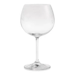 World Market Gala Crystal Etched Light Red Wine Glass