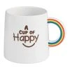 World Market A Cup Of Happy Rainbow Handle Ceramic Mug