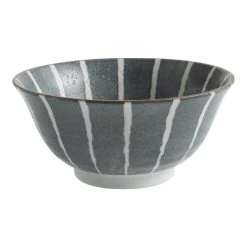 World Market Large Blue And White Porcelain Line Noodle Bowl