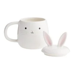 World Market White Bunny Ears Mug With Lid -Cheap Dining Store unnamed file 1158