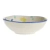 World Market Blue And Aqua Floral Hand Painted Soup Bowl