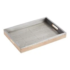 World Market Industrial Wood And Metal Serving Tray
