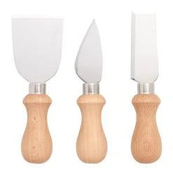 World Market Wood and Metal Cheese Knives 3 Piece Set