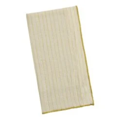 World Market Yellow Stripe Linen Blend Napkin