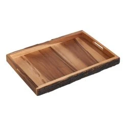 World Market Wood Bark Serving Tray