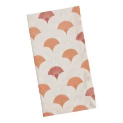 World Market Coral and Pink Fan Napkins Set of 4