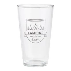 World Market Camping Makes Me Happy Pint Glass