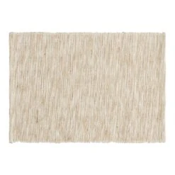 World Market Natural Cotton And Jute Woven Ribbed Placemat