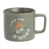 World Market Gray Speckled I Love You S'More Ceramic Mug