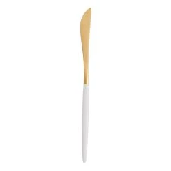 World Market Shay White And Gold Dinner Knife
