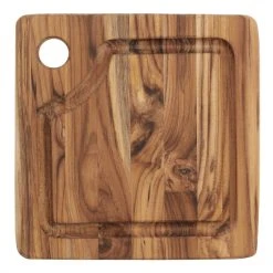World Market Mini TeakHaus Edge Grain Wood Trencher Cutting Board