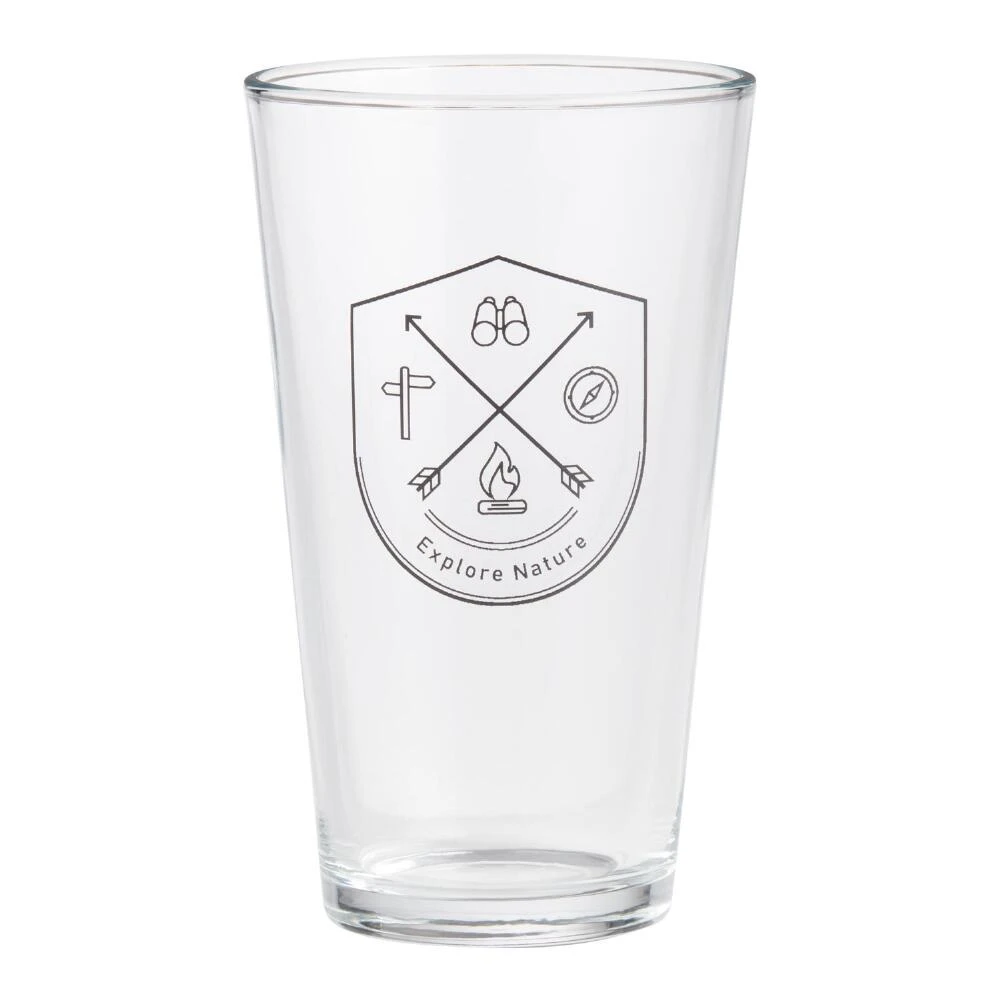 World Market Explore Nature Pint Glass 1 World Market Explore Nature Pint Glass