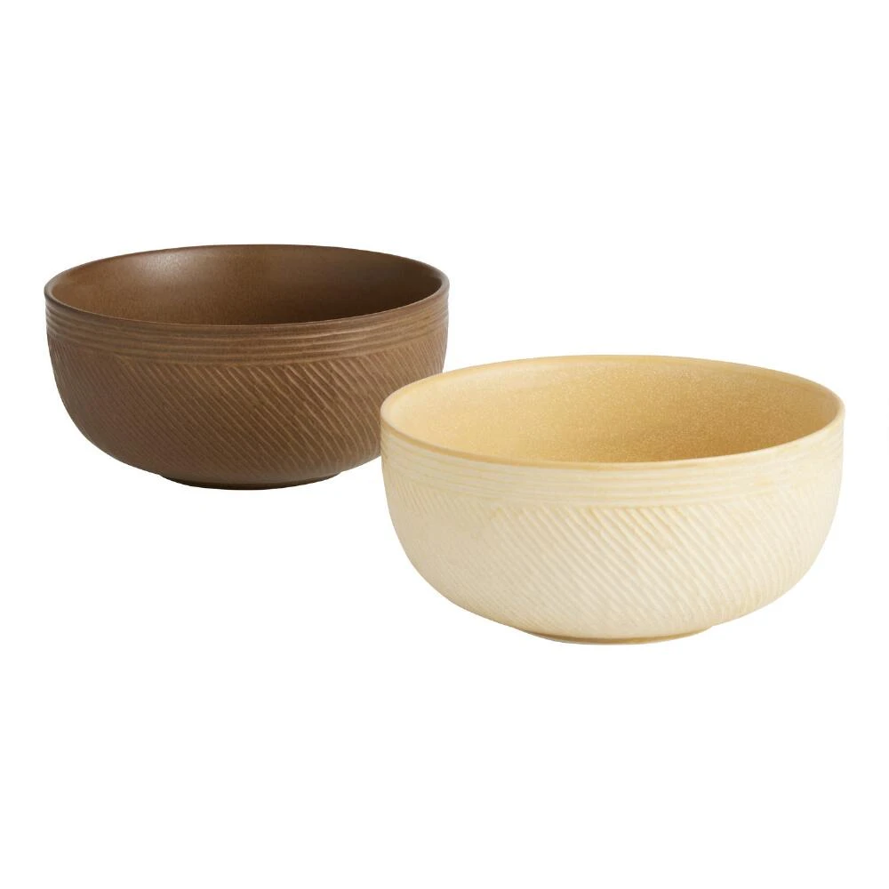 World Market Stream Reactive Glaze Embossed Porcelain Bowl 1 World Market Stream Reactive Glaze Embossed Porcelain Bowl