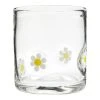 World Market Daisy Inlay Double Old Fashioned Glass