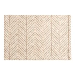 World Market Natural Ivory And Brown Chevron Placemat