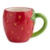 World Market Hand Painted Strawberry Figural Ceramic Mug