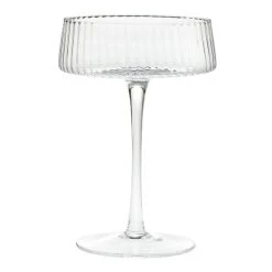 World Market Daphne Ribbed Coupe Glass