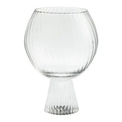World Market Daphne Ribbed Glass Goblet