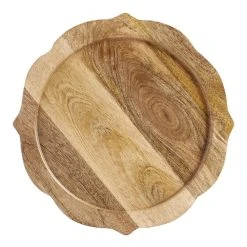 World Market Wood Baroque Charger Set Of 4