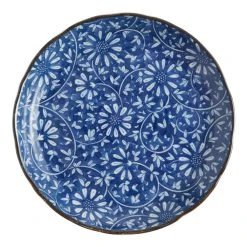 World Market Blue And White Porcelain Floral Dinner Plate