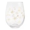 World Market Gold Starburst Stemless Wine Glass Set of 2