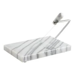 World Market White Marble and Wire Cheese Slicer