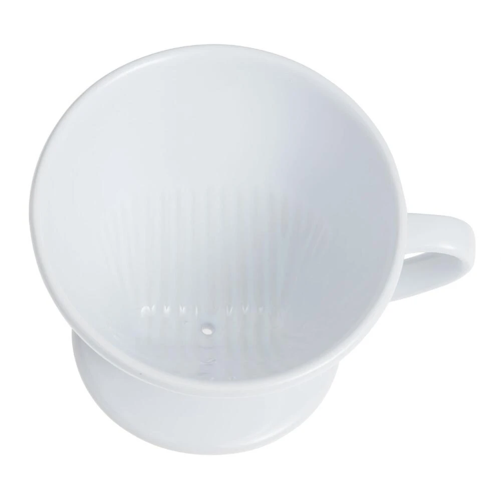 World Market White Ceramic Euro Pour Over Coffee Dripper 2 World Market White Ceramic Euro Pour Over Coffee Dripper - Image 2