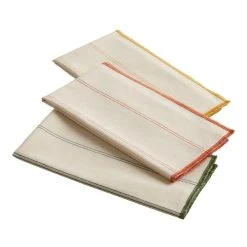 World Market Woven Cotton Stripe Napkin with Fringe Set of 4