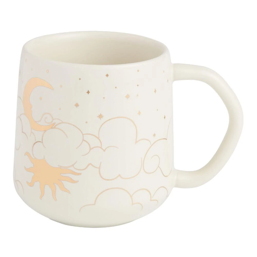 World Market Celestial Moon Cream And Gold Ceramic Mug 1 World Market Celestial Moon Cream And Gold Ceramic Mug