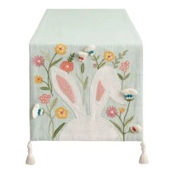World Market Pastel Blue Floppy Bunny Ears Table Runner