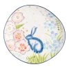 World Market Multicolor Floral Bunny Hand Painted Salad Plate