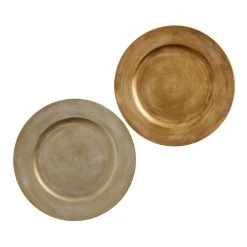World Market Round Charger Plate 4 Pack