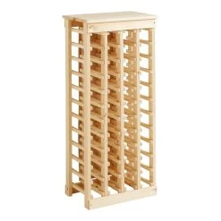 World Market Pine Wood 44 Bottle Wine Rack