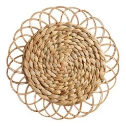World Market Round Natural Fiber Loop Placemat