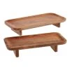 World Market Mango Wood Footed Serving Tray