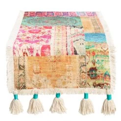 World Market Multicolor Patchwork Haveli Table Runner