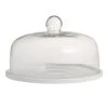 World Market Coupe White Porcelain Cake Plate With Cloche