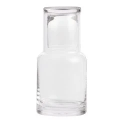 World Market Clear Glass Bedside Carafe And Cup Set