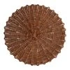 World Market Round Brown Faux Rattan Wipe Off Placemat