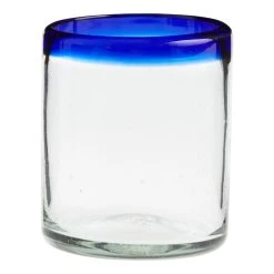 World Market Rocco Blue Double Old Fashioned Glass Set Of 4