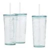 World Market Spanish Recycled Glass To Go Tumbler With Straw