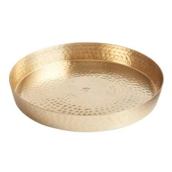 World Market Julian Round Gold Hammered Serving Tray